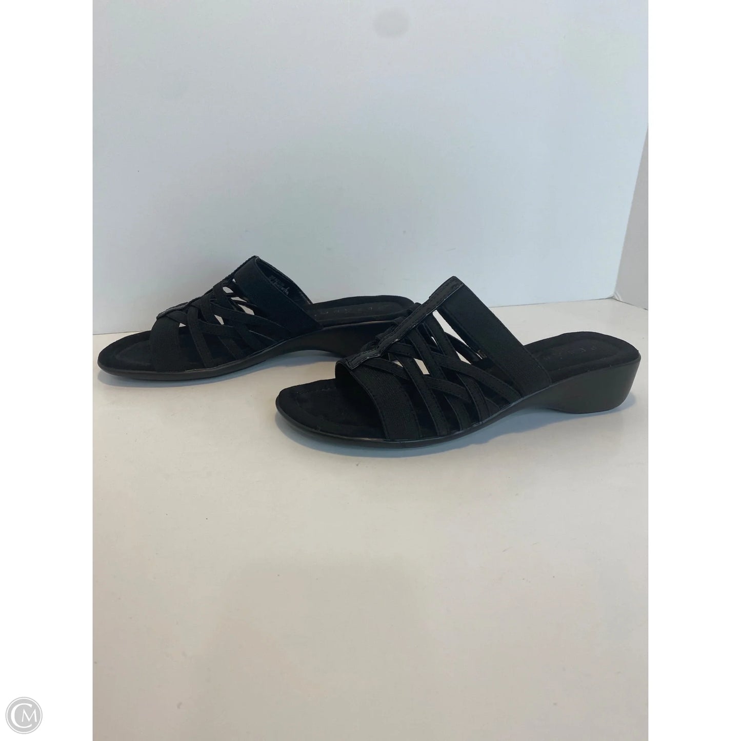 Sandals Heels Block By Pesaro In Black, Size: 8