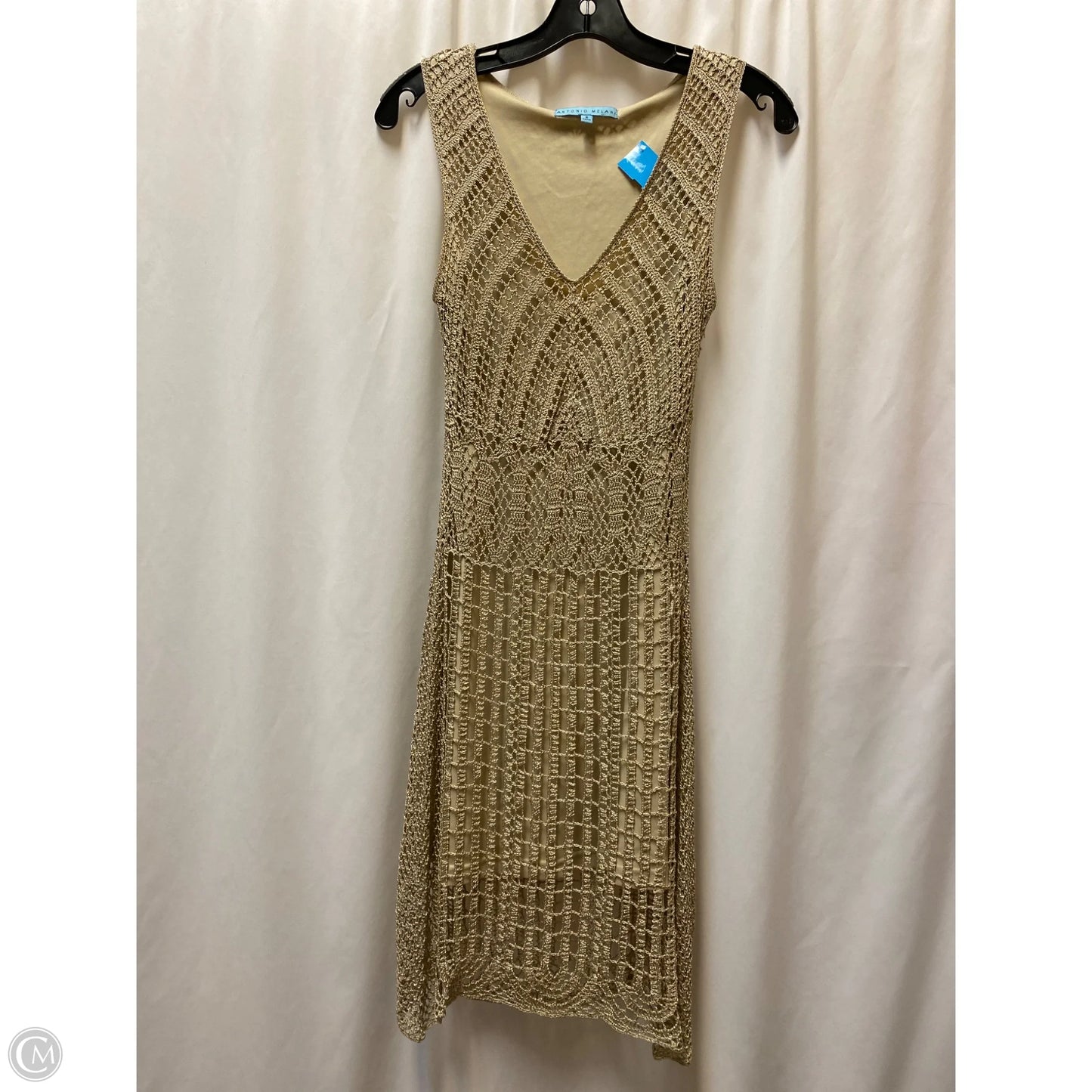 Dress Casual Midi By Antonio Melani In Gold, Size: S