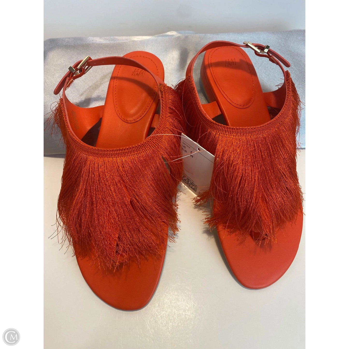 Sandals Flats By H&m In Orange, Size: 8