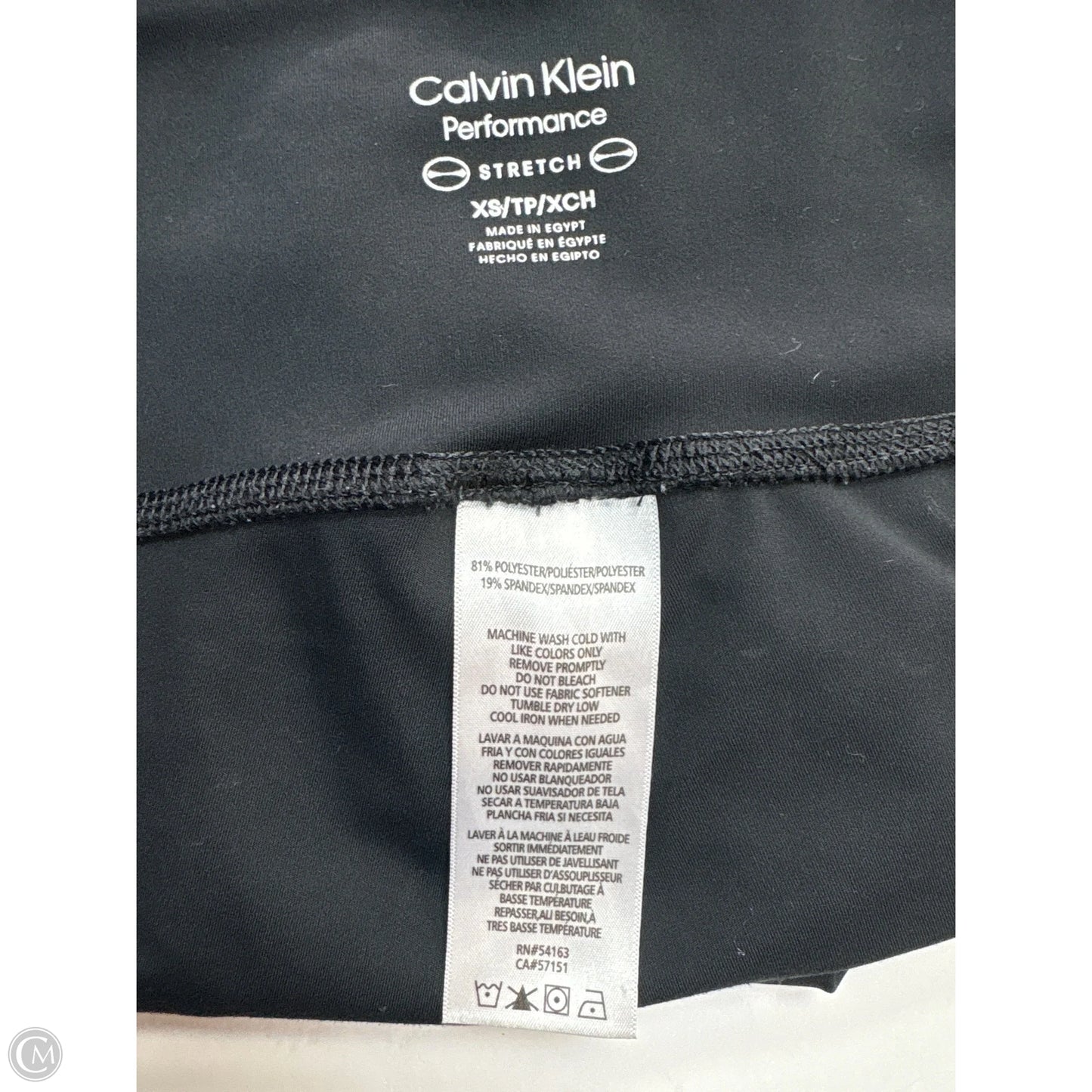 Athletic Shorts By Calvin Klein In Black, Size: Xs