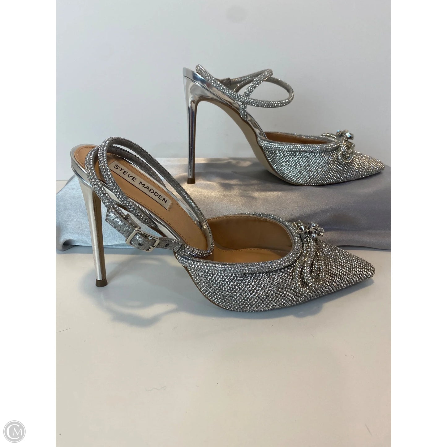 Shoes Heels Stiletto By Steve Madden In Silver, Size: 8.5