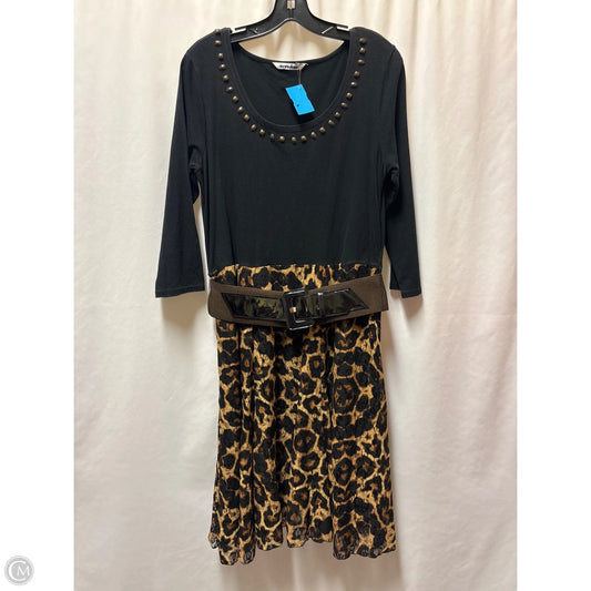 Dress Casual Midi By Nygard Peter In Animal Print, Size: M