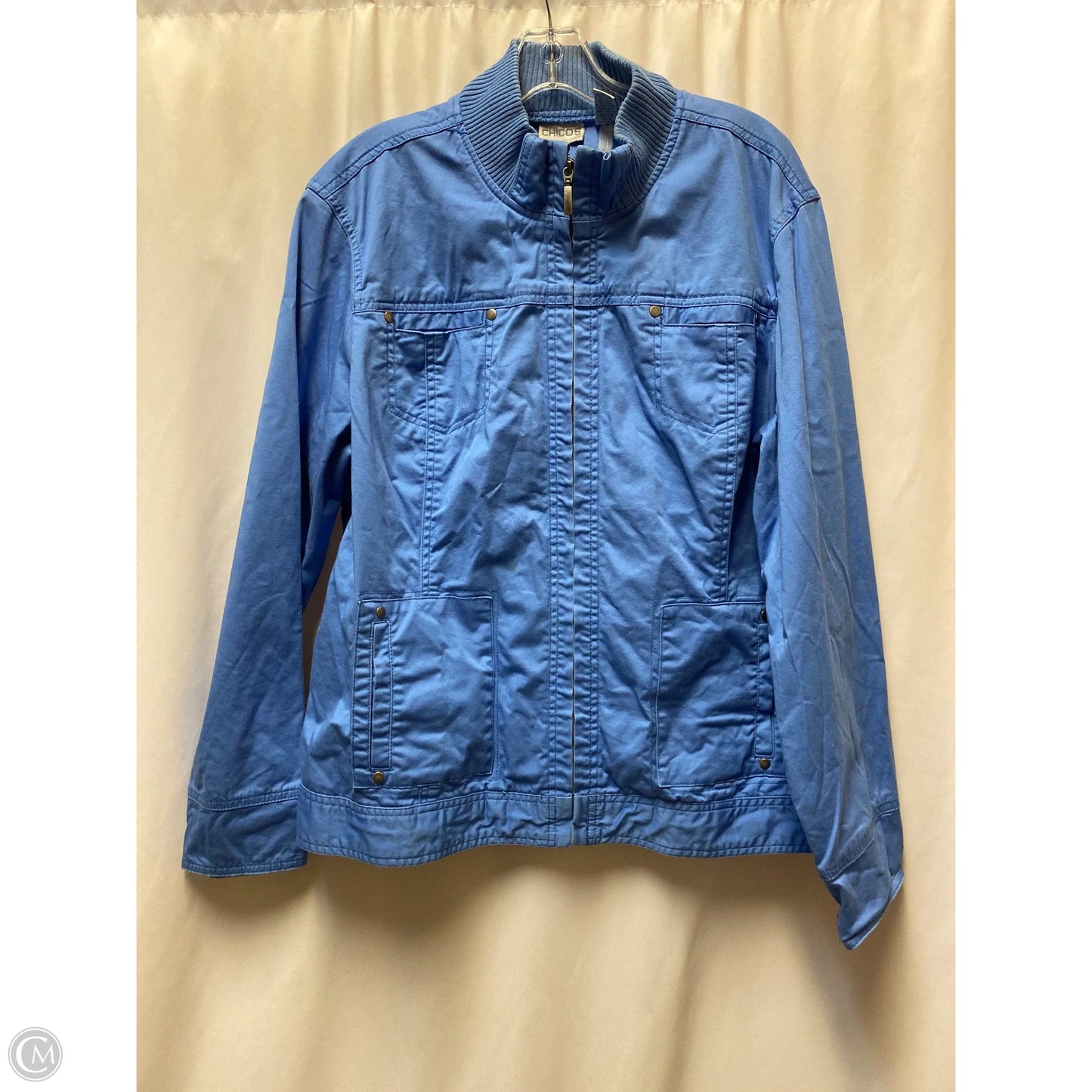 Jacket Other By Chicos In Blue, Size: Xl
