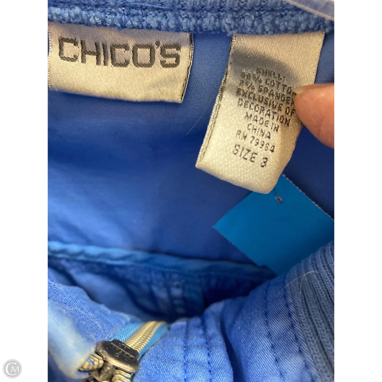 Jacket Other By Chicos In Blue, Size: Xl