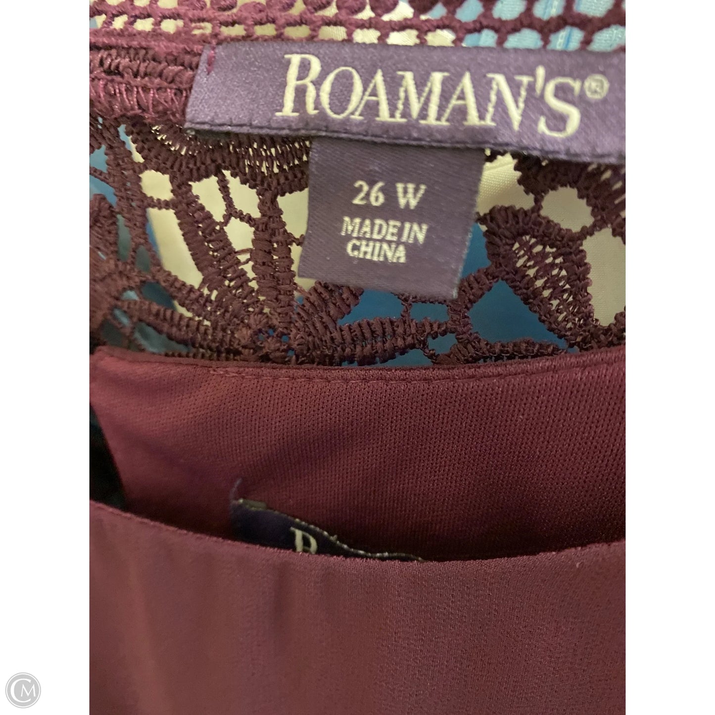 Pants Set 2pc By Romans In Purple, Size: 4x
