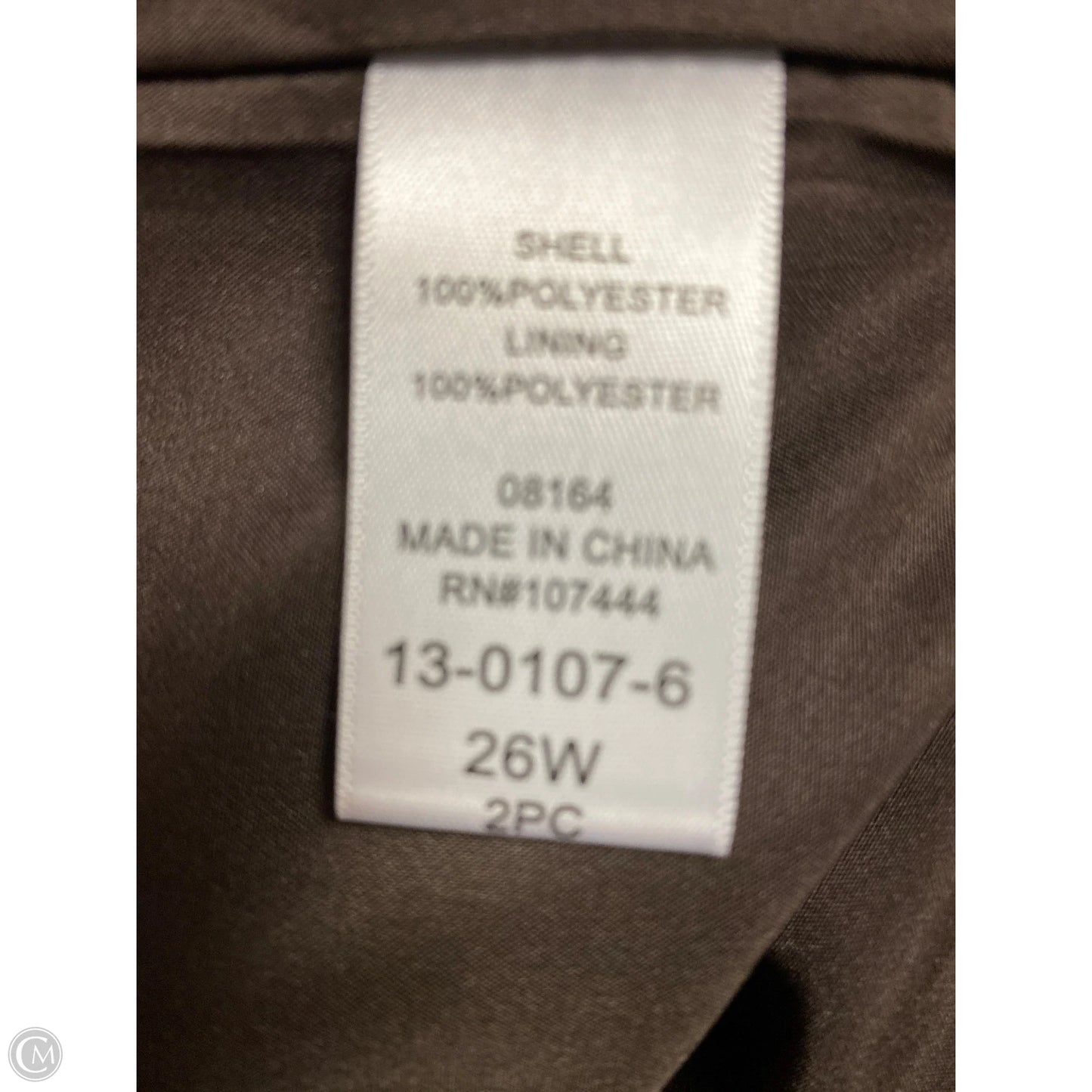 Pants Suit 2pc By Jessica London In Brown, Size: 4x