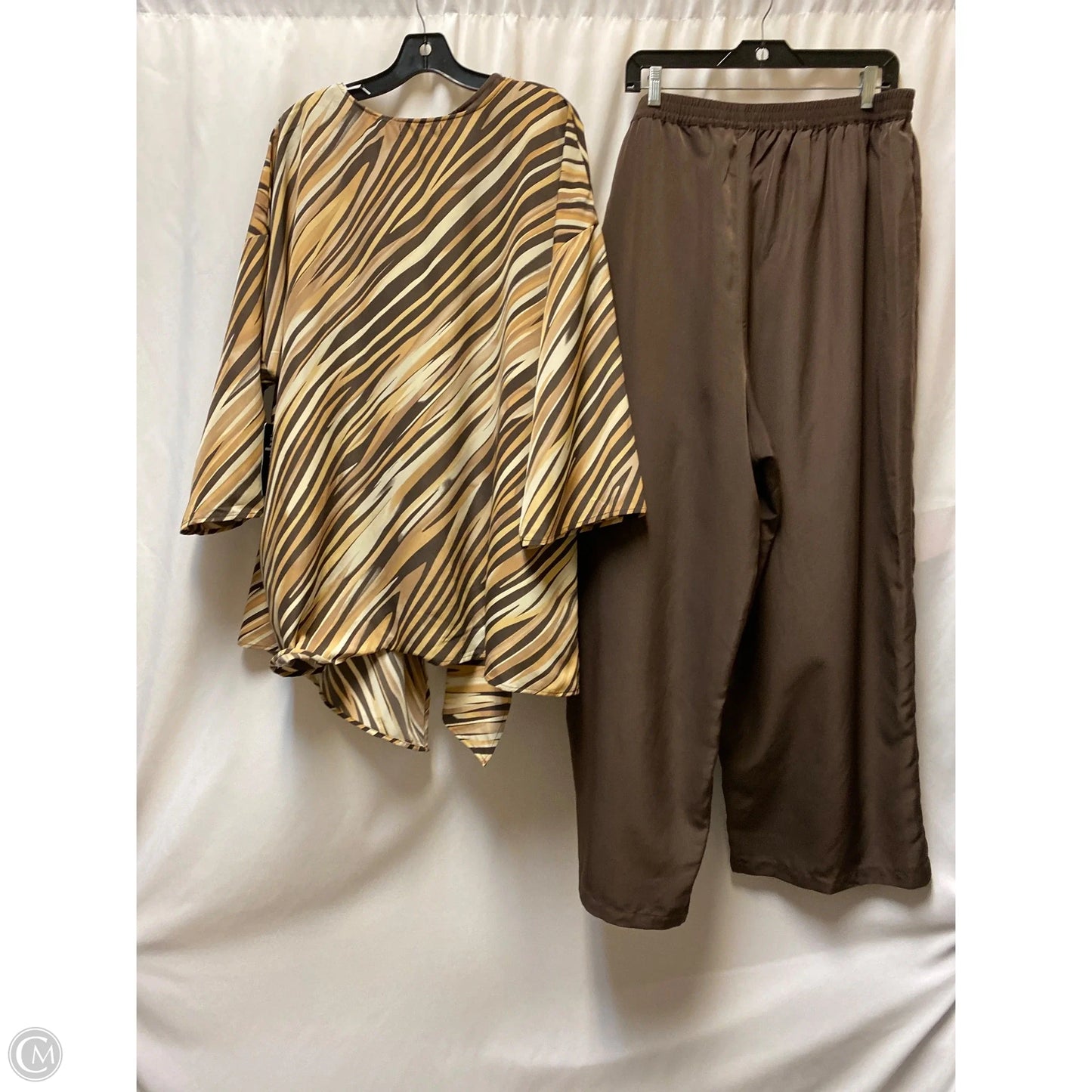 Pants Set 2pc By Romans In Brown, Size: 4x