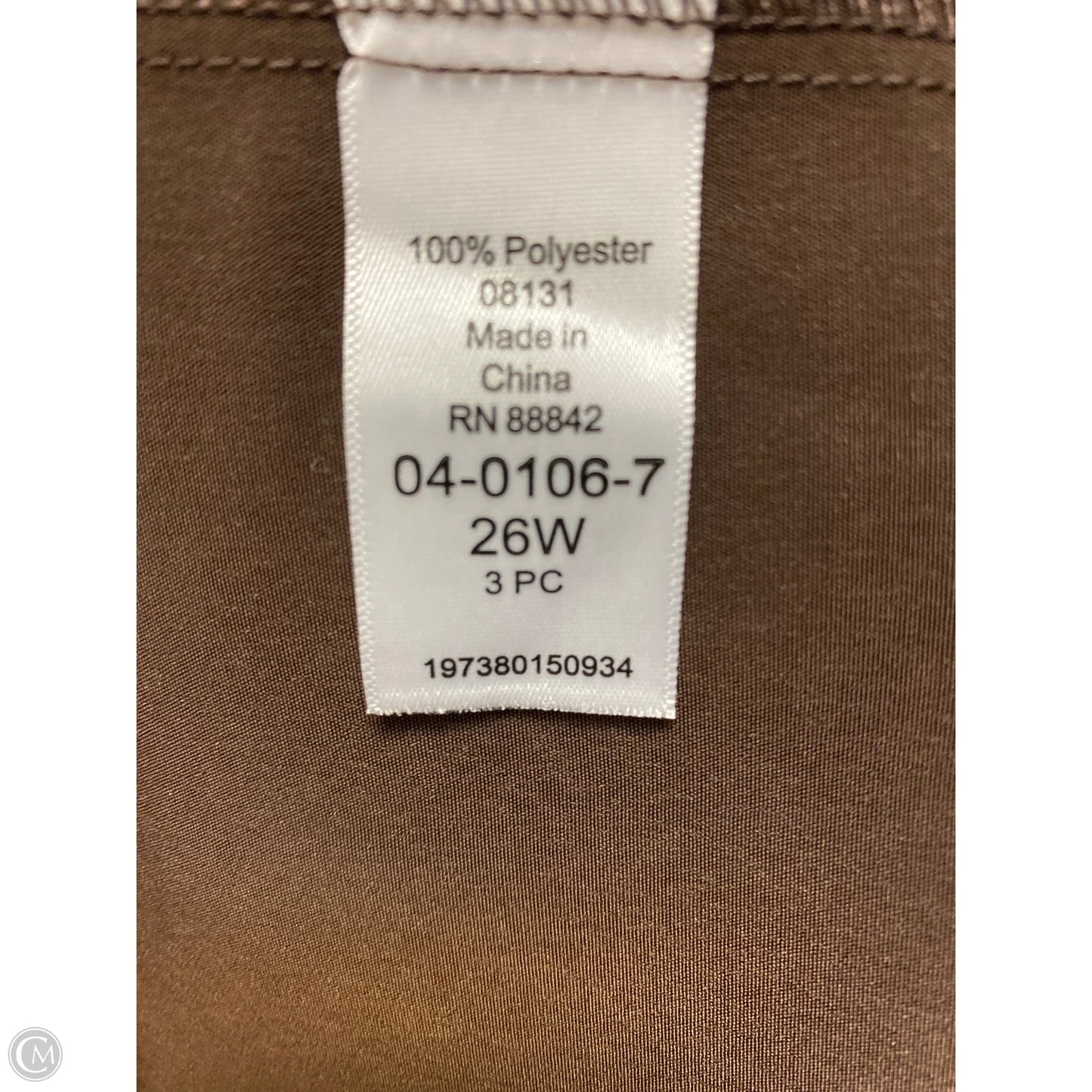 Pants Set 2pc By Romans In Brown, Size: 4x