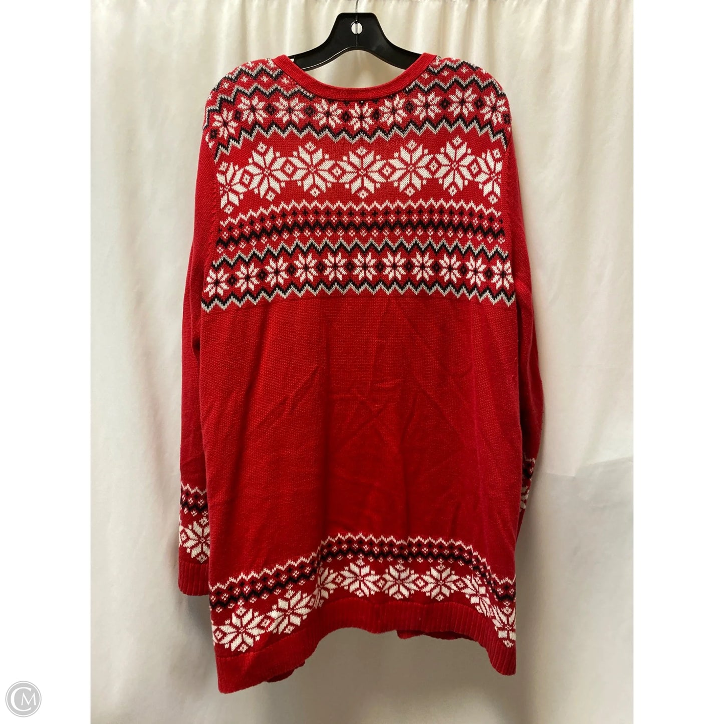 Cardigan By Kim Rogers In Red, Size: 1x