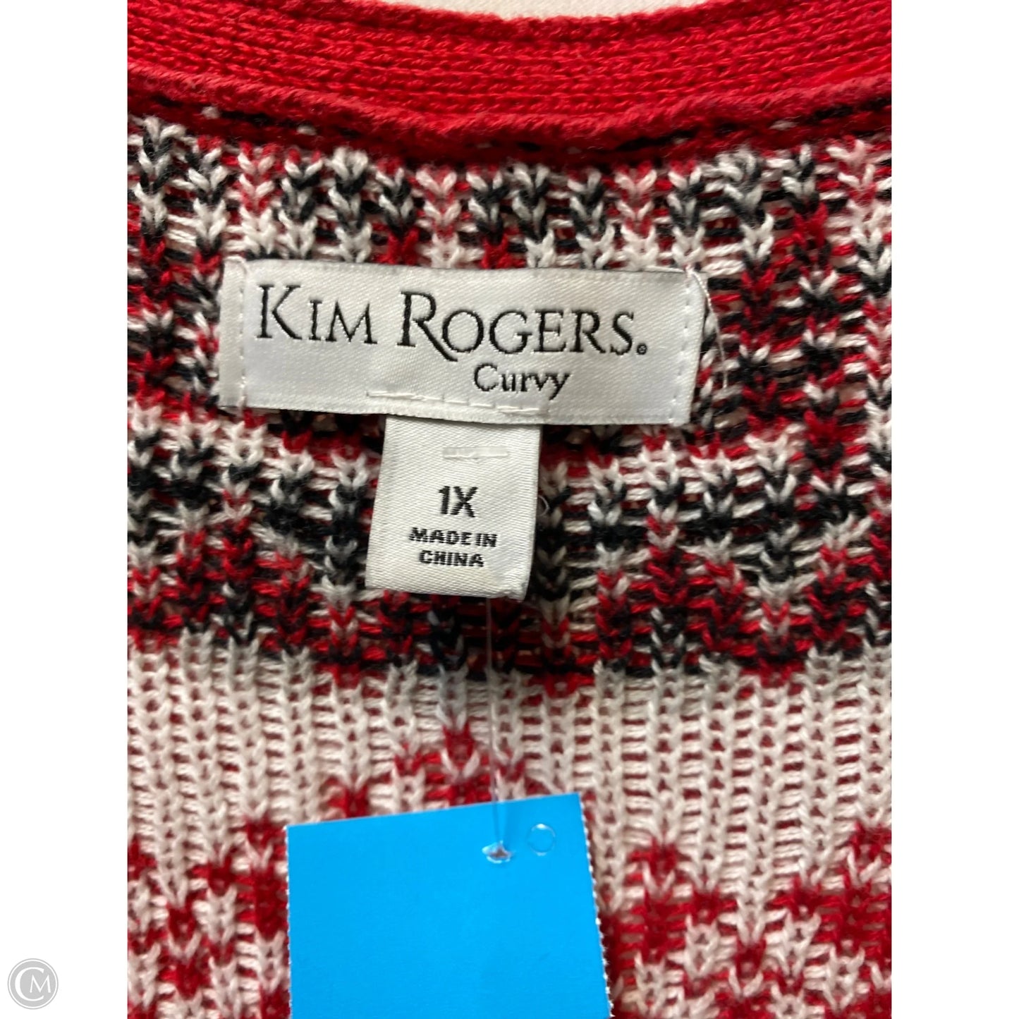 Cardigan By Kim Rogers In Red, Size: 1x