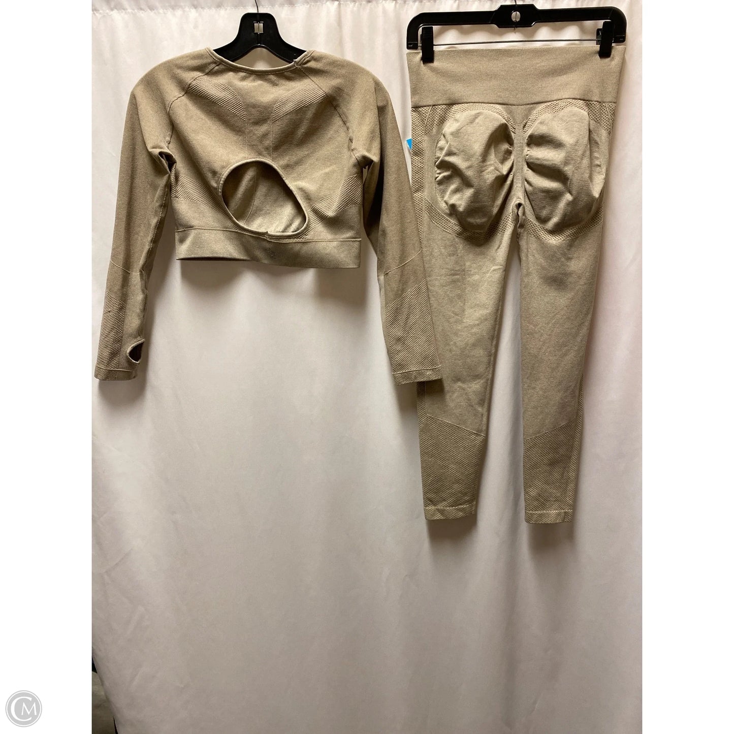 Athletic Pants 2pc By Clothes Mentor In Beige, Size: M