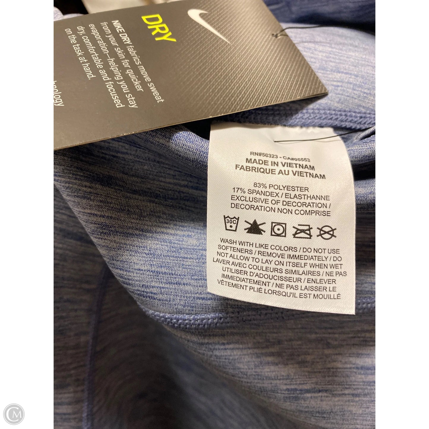 Athletic Leggings By Nike In Blue, Size: M