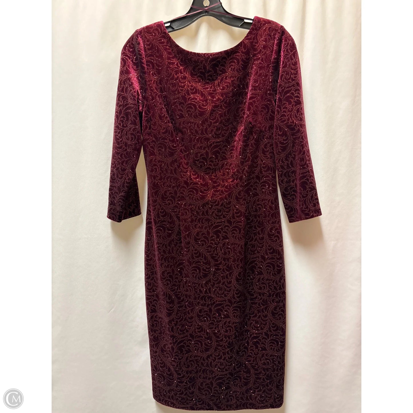 Dress Casual Midi By Sl Fashions In Maroon, Size: S