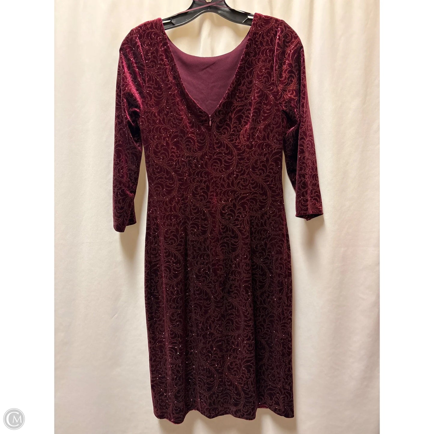 Dress Casual Midi By Sl Fashions In Maroon, Size: S