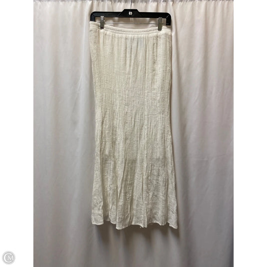 Skirt Maxi By Ab Studio In White, Size: M
