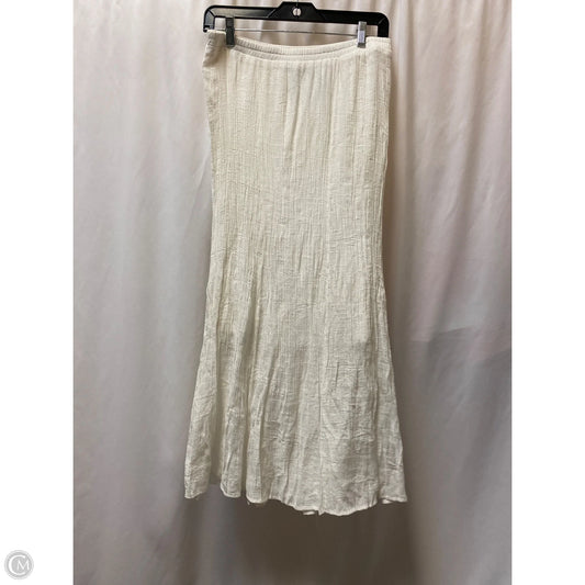 Skirt Maxi By Ab Studio In White, Size: M