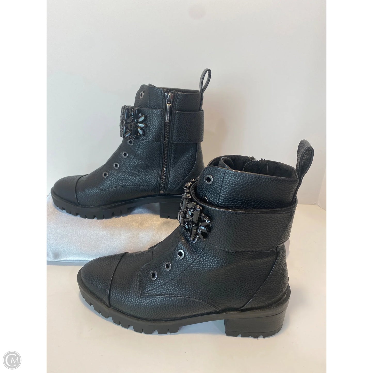 Boots Designer By Karl Lagerfeld In Black, Size: 7