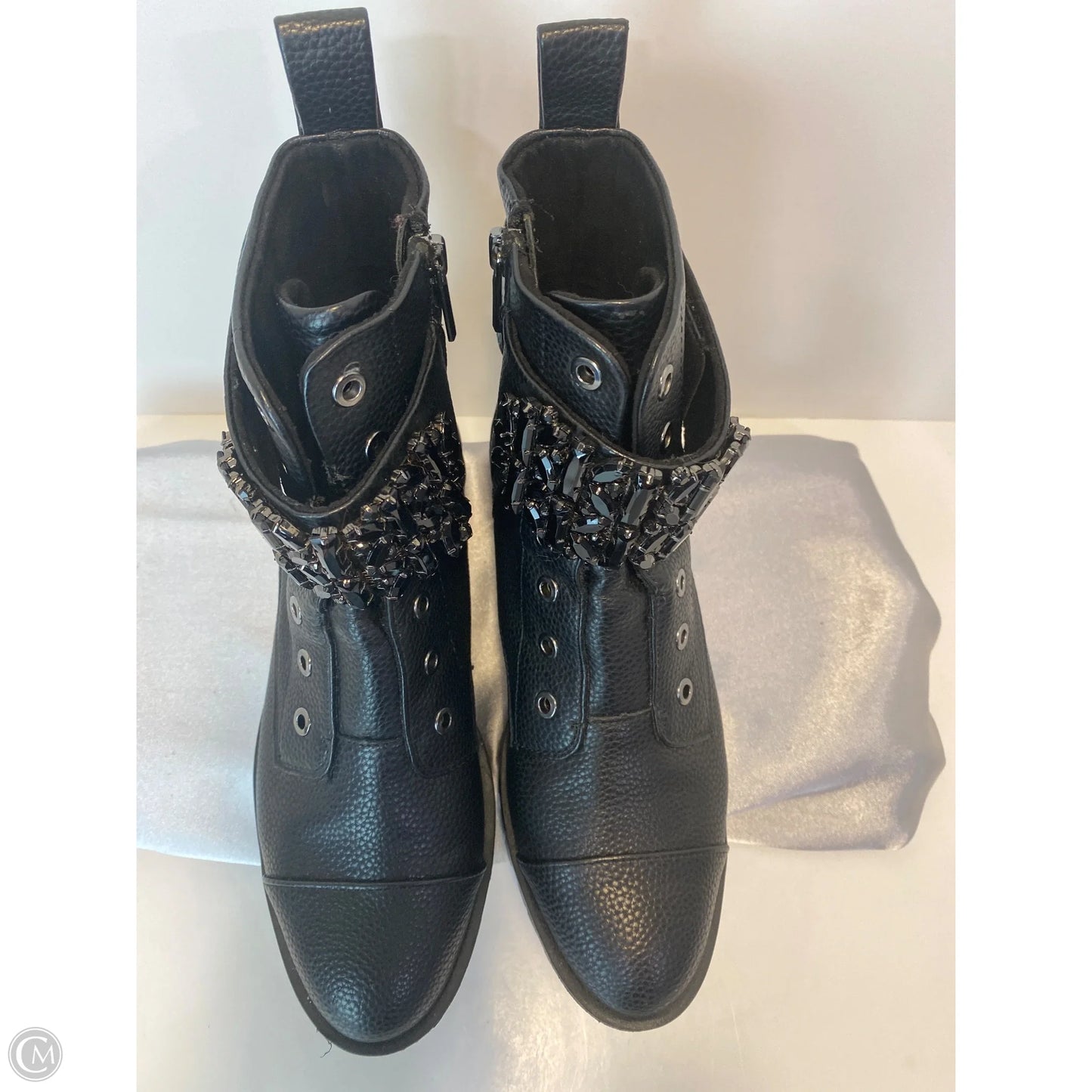 Boots Designer By Karl Lagerfeld In Black, Size: 7