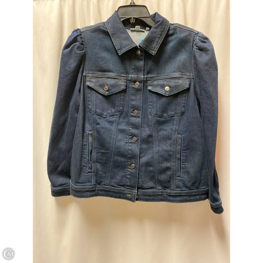 Jacket Denim By Chicos In Blue Denim, Size: L