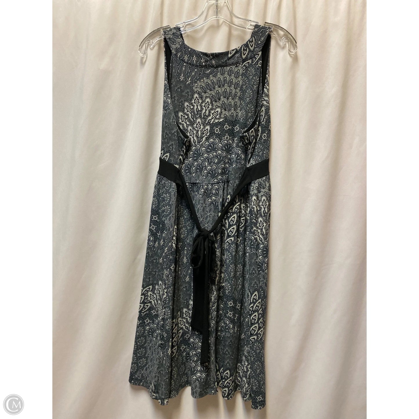 Dress Casual Midi By Apt 9 In Grey, Size: Xl
