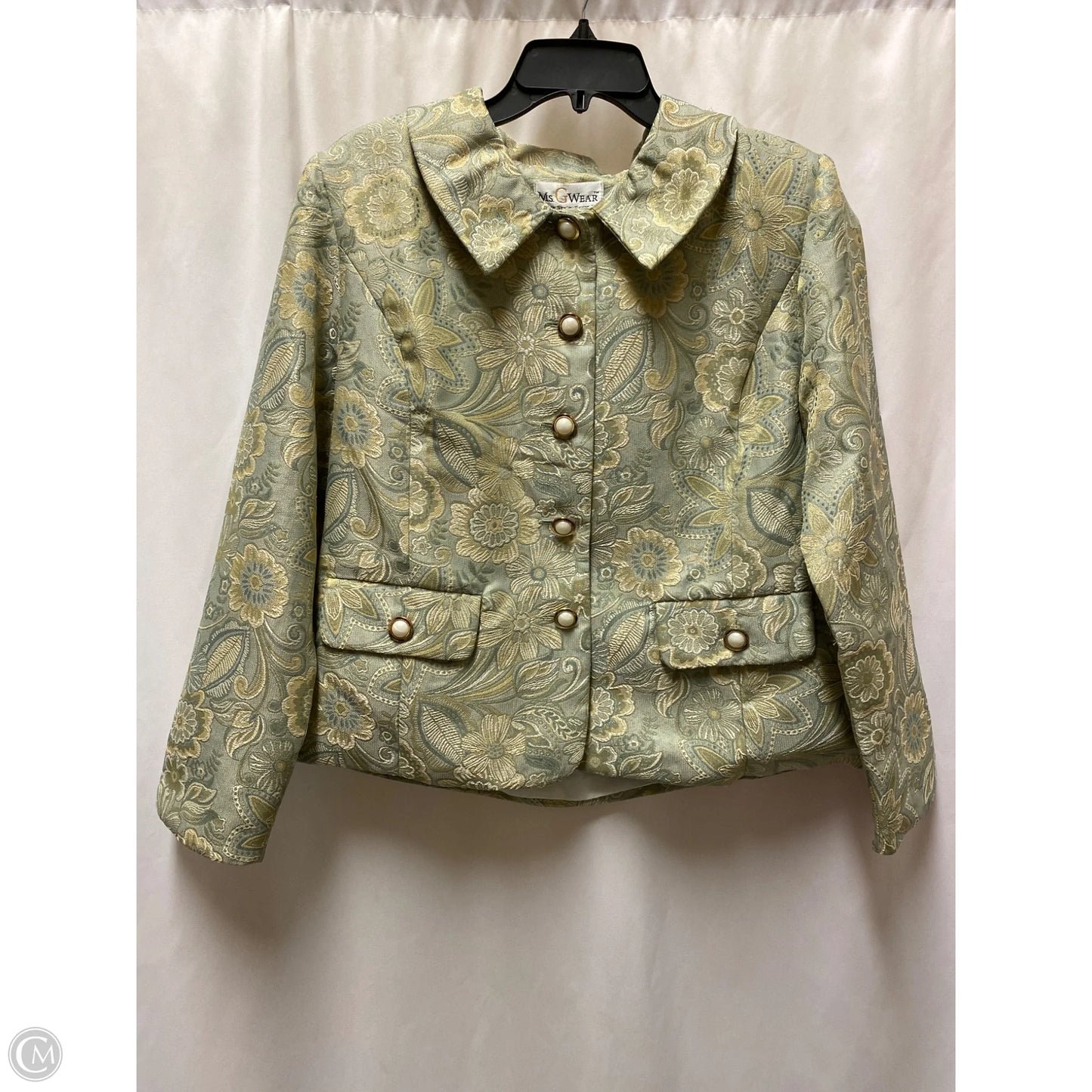 Blazer By Clothes Mentor In Green, Size: M