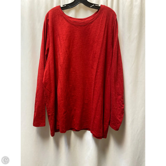 Top Long Sleeve By Sonoma In Red, Size: 3x