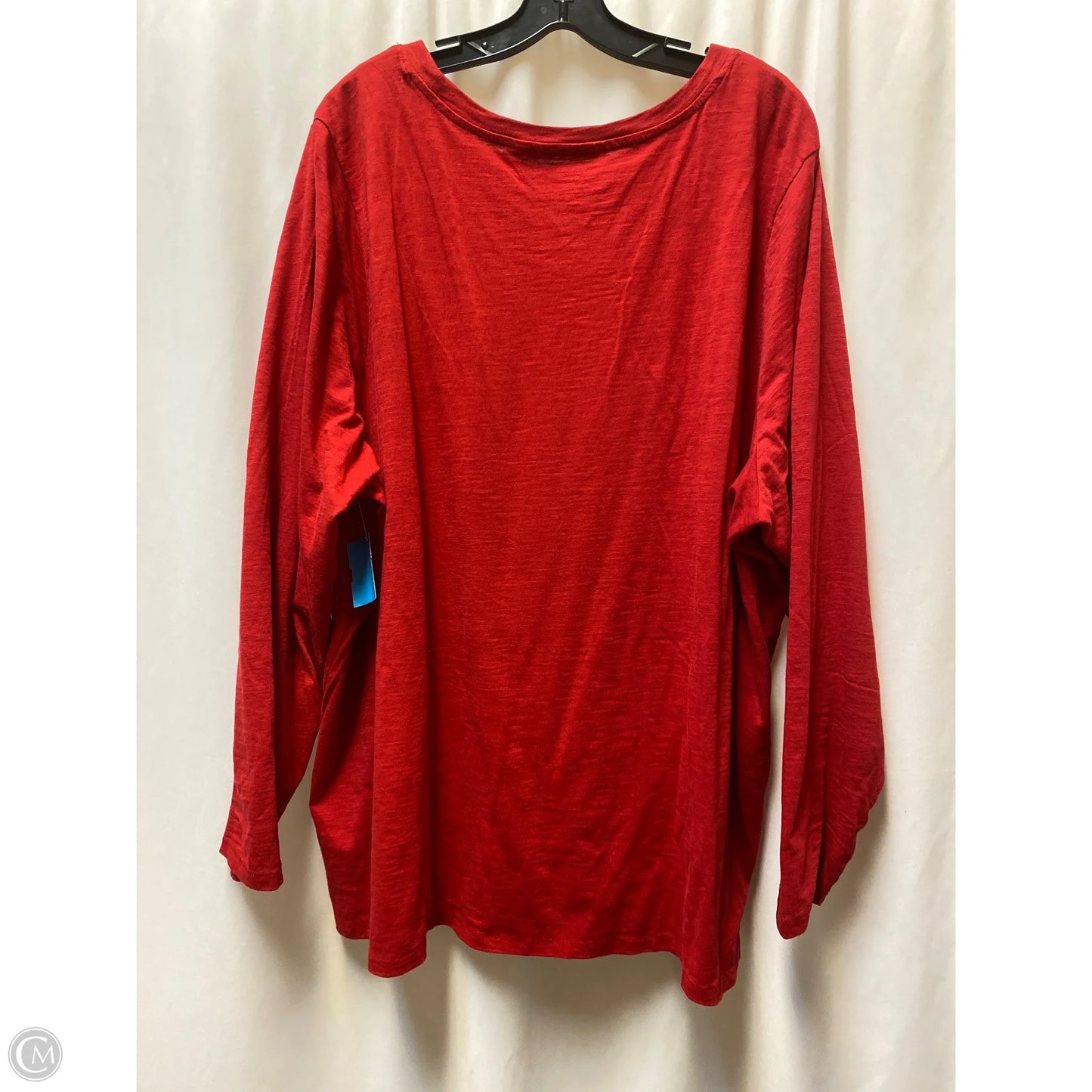 Top Long Sleeve By Sonoma In Red, Size: 3x