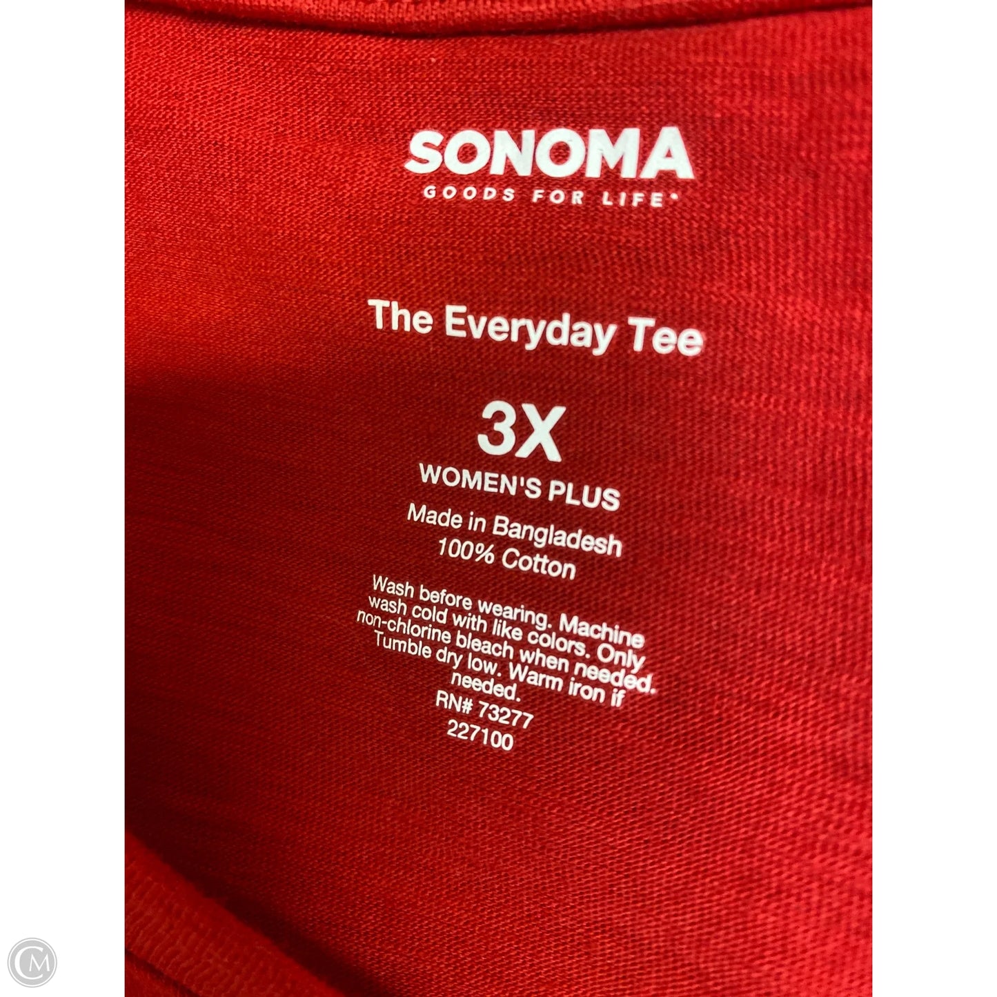 Top Long Sleeve By Sonoma In Red, Size: 3x