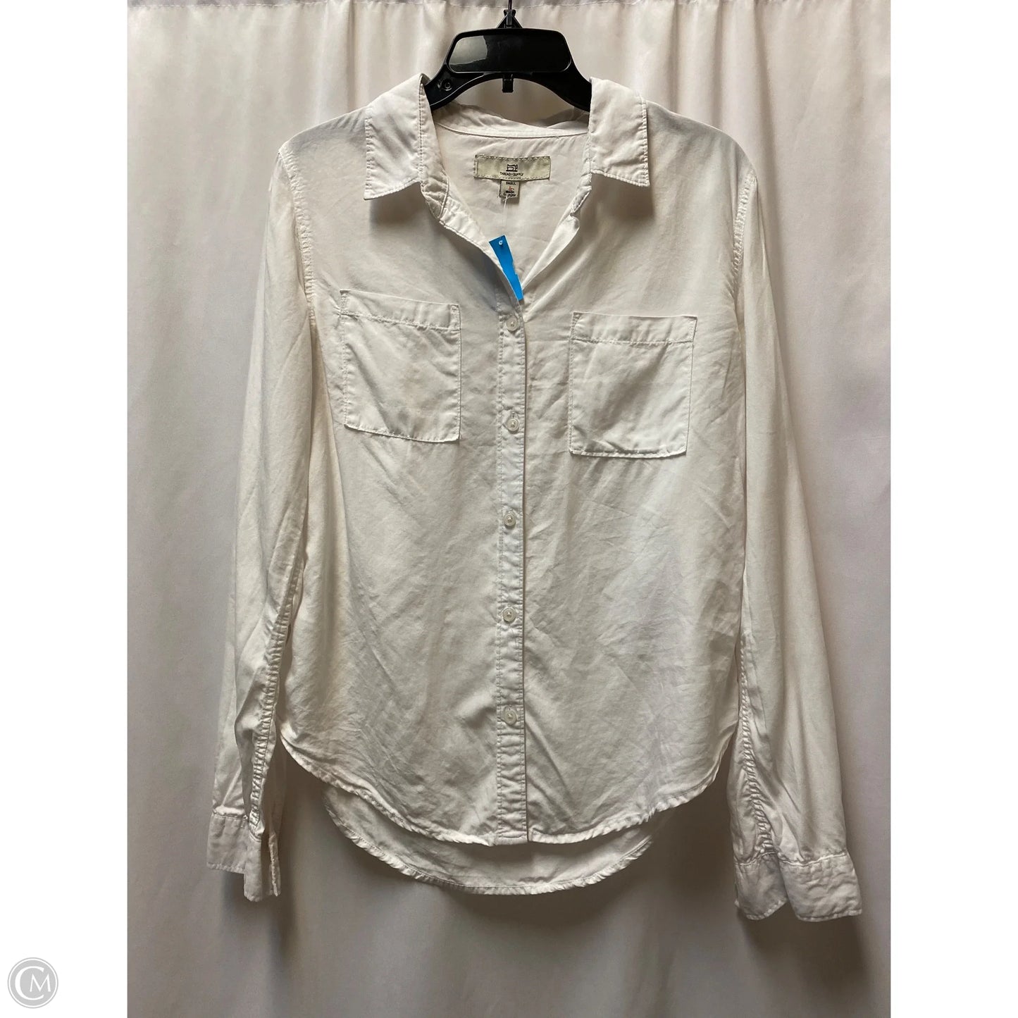 Top Long Sleeve By Thread And Supply In White, Size: S