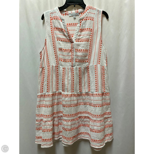 Dress Casual Midi By Clothes Mentor In White, Size: L