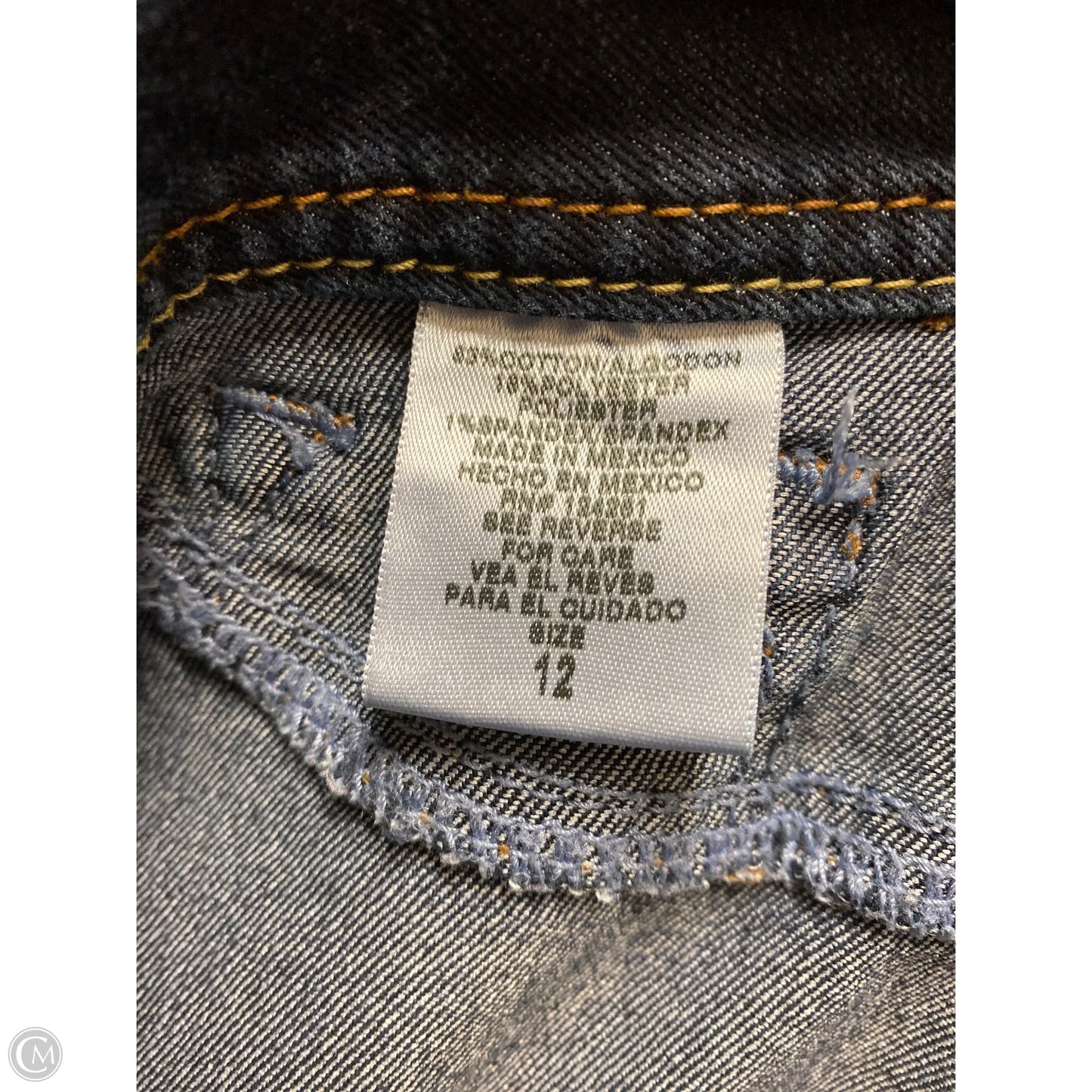 Jeans Cropped By Clothes Mentor In Blue Denim, Size: 12