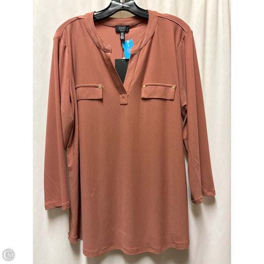 Top Long Sleeve By Jones And Co In Mauve, Size: Xl