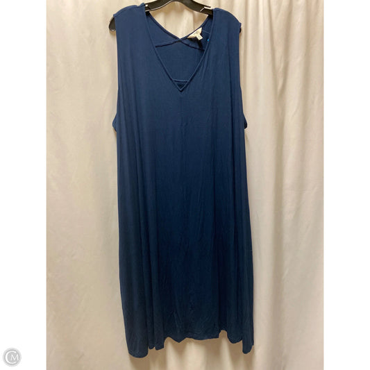 Dress Casual Midi By Terra & Sky In Navy, Size: 4x