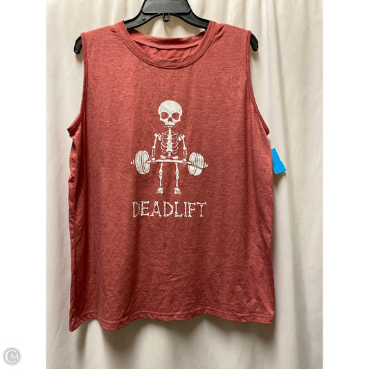 Top Sleeveless By Clothes Mentor In Maroon, Size: Xl