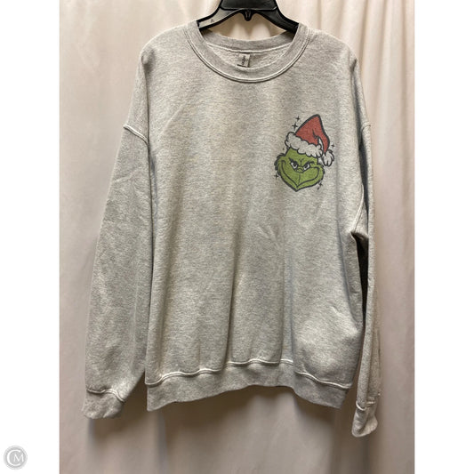 Sweatshirt Crewneck By Gildan In Grey, Size: Xl
