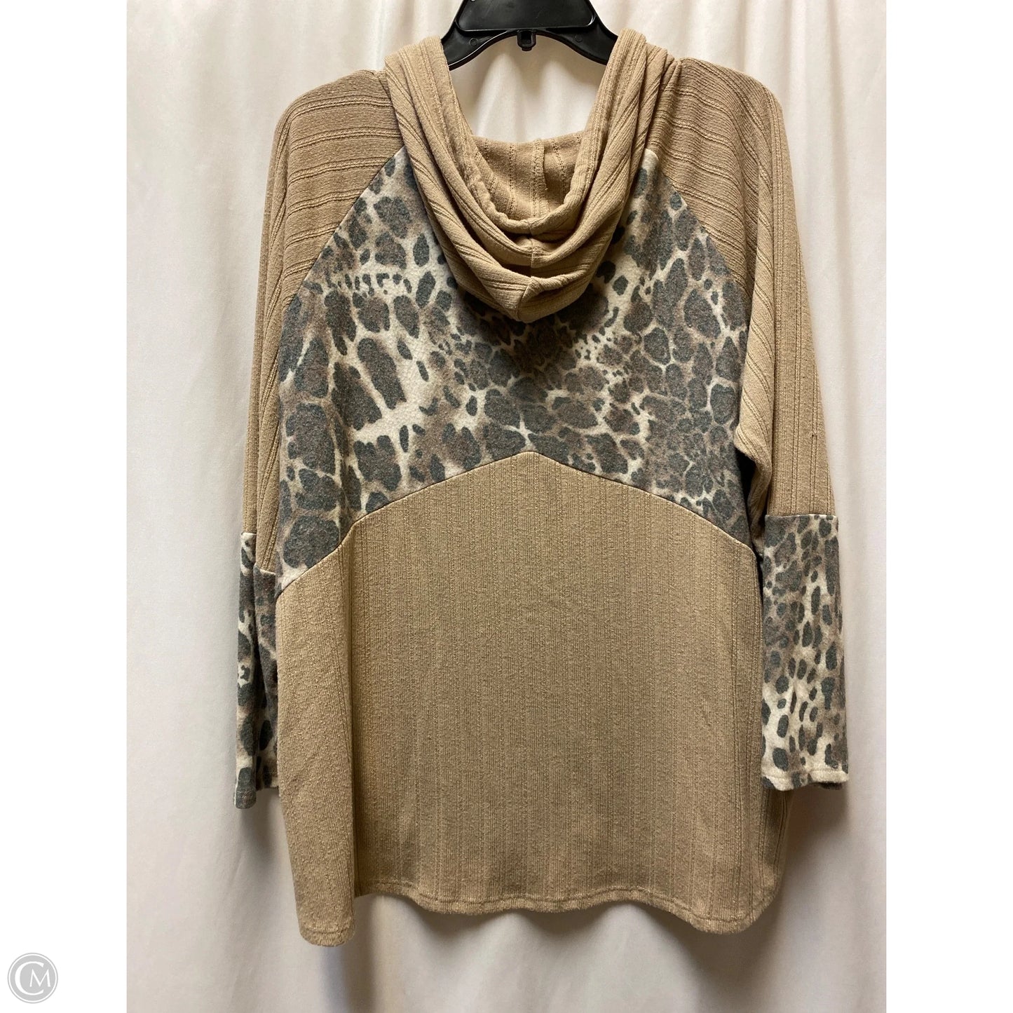 Top Long Sleeve By Bke In Animal Print, Size: Xl
