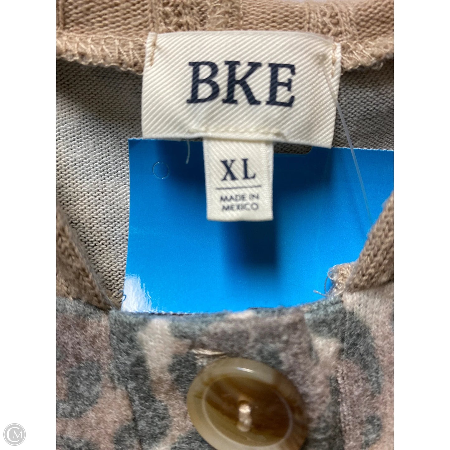 Top Long Sleeve By Bke In Animal Print, Size: Xl