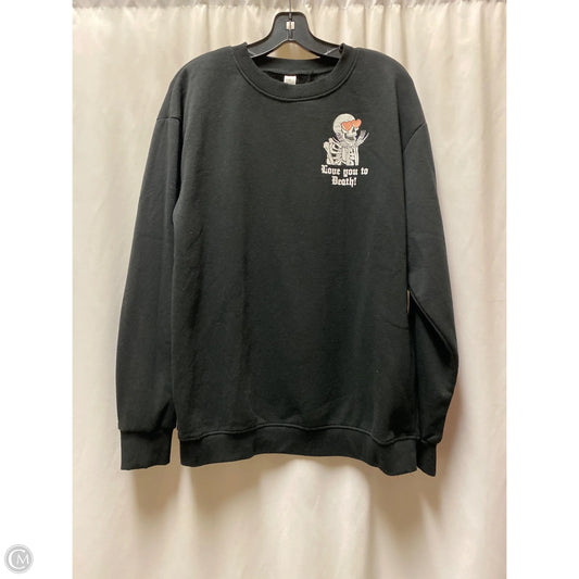 Sweatshirt Crewneck By Clothes Mentor In Black, Size: L