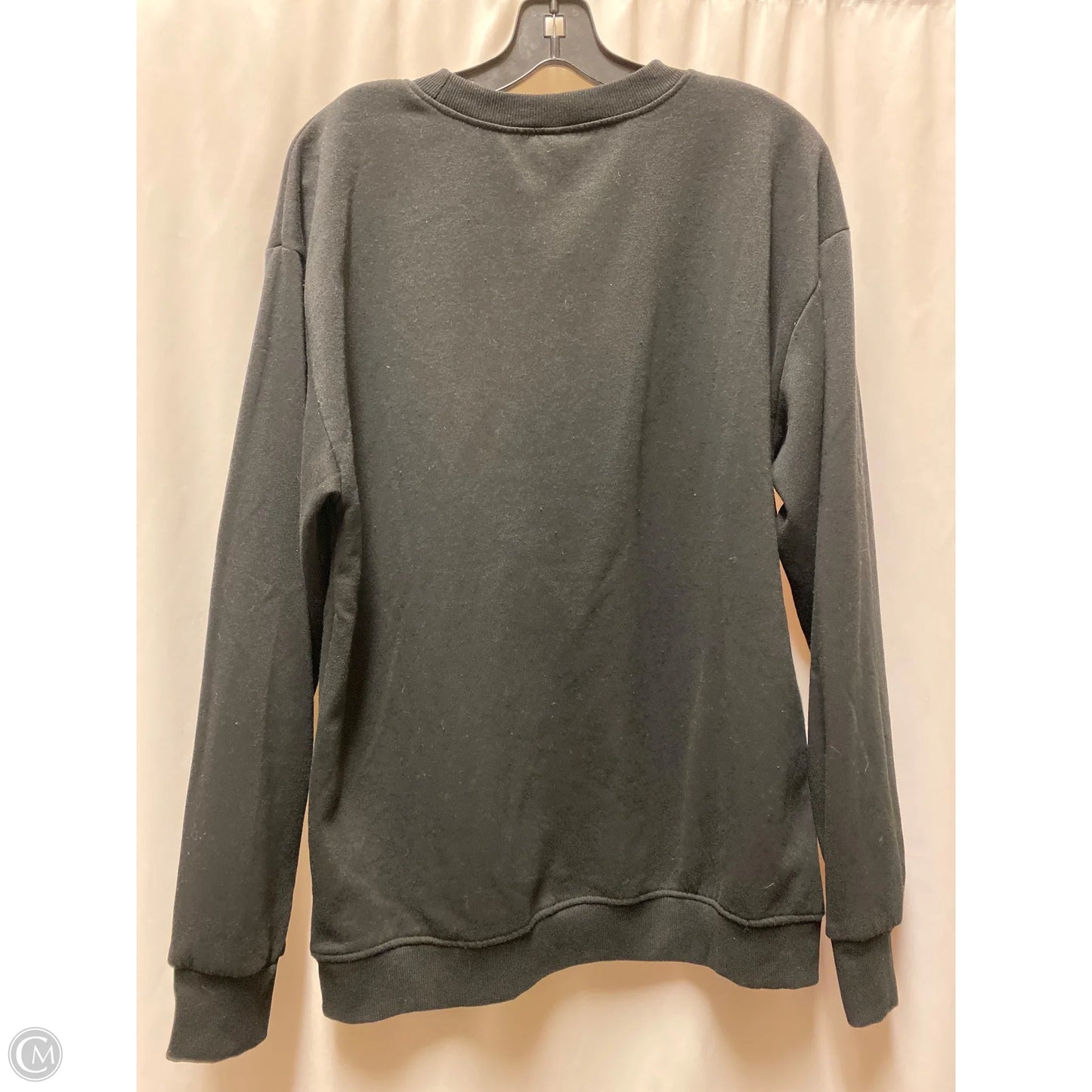 Sweatshirt Crewneck By Clothes Mentor In Black, Size: L