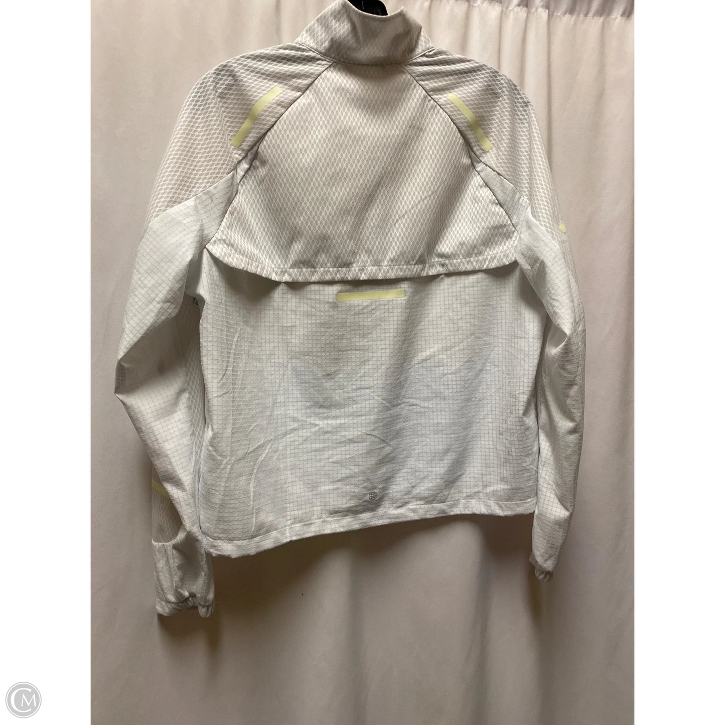 Athletic Jacket By Adidas In White, Size: M