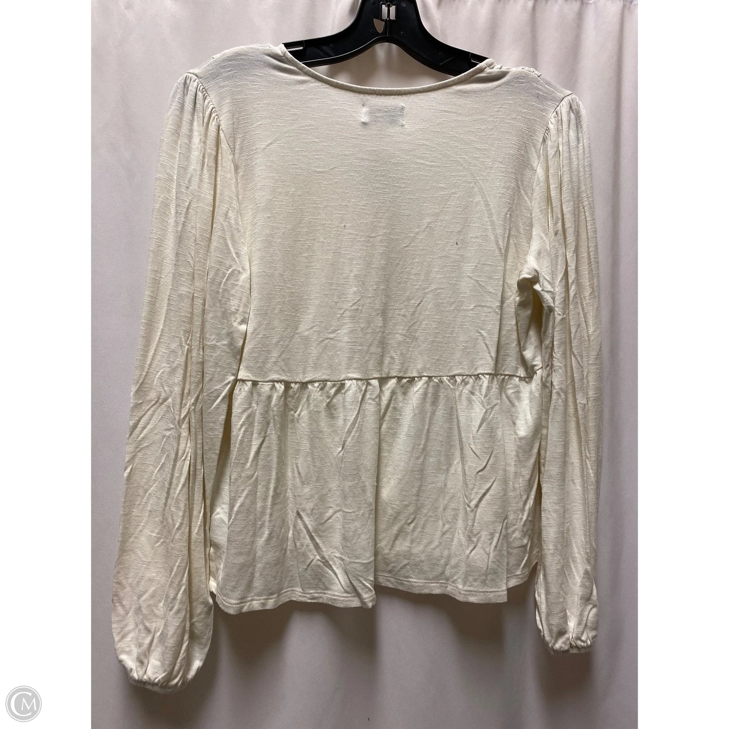 Top Long Sleeve By True Craft In White, Size: M