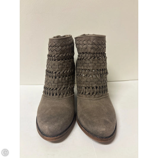 Boots Ankle Heels By Fergalicious In Grey, Size: 7
