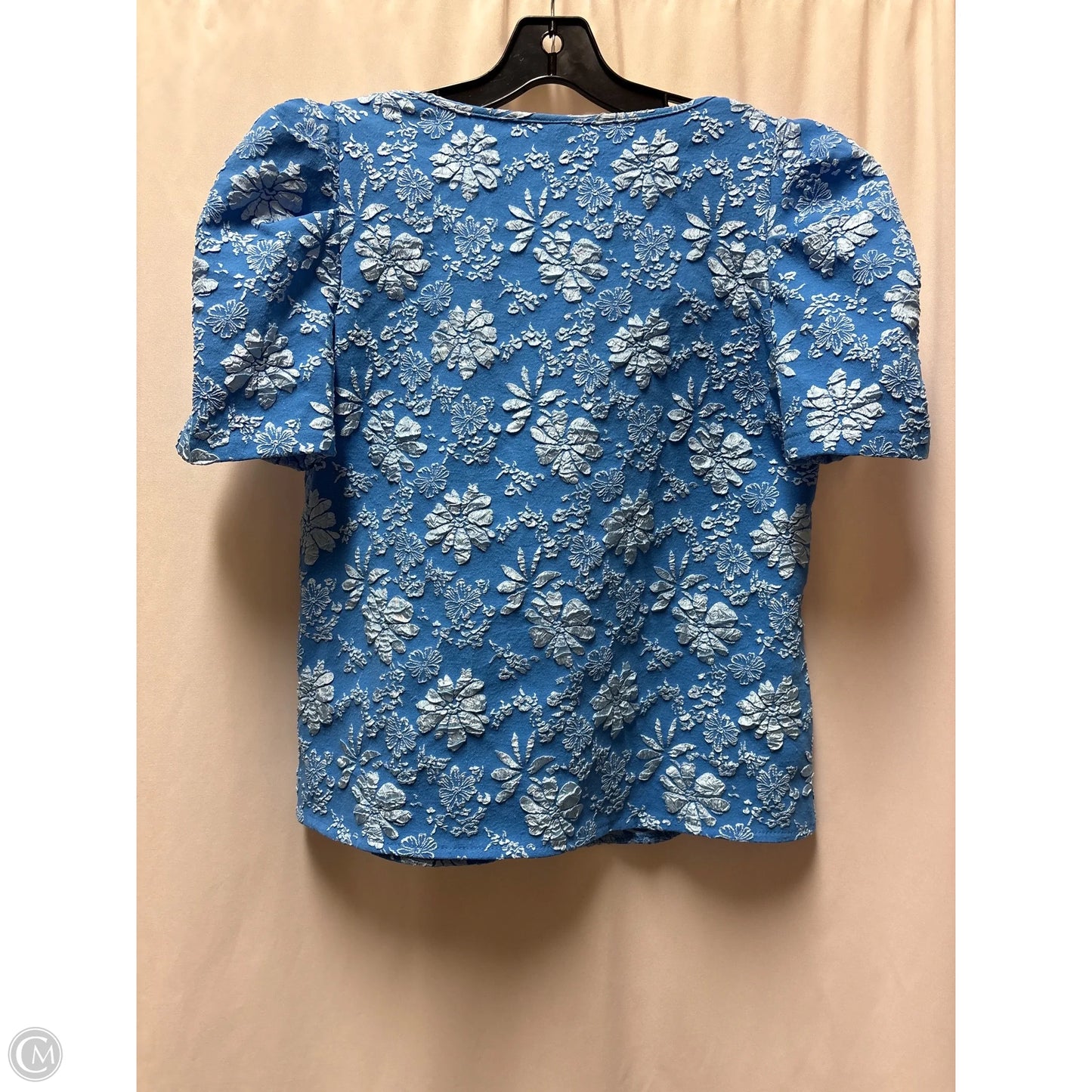 Top Short Sleeve By Shein In Blue, Size: M