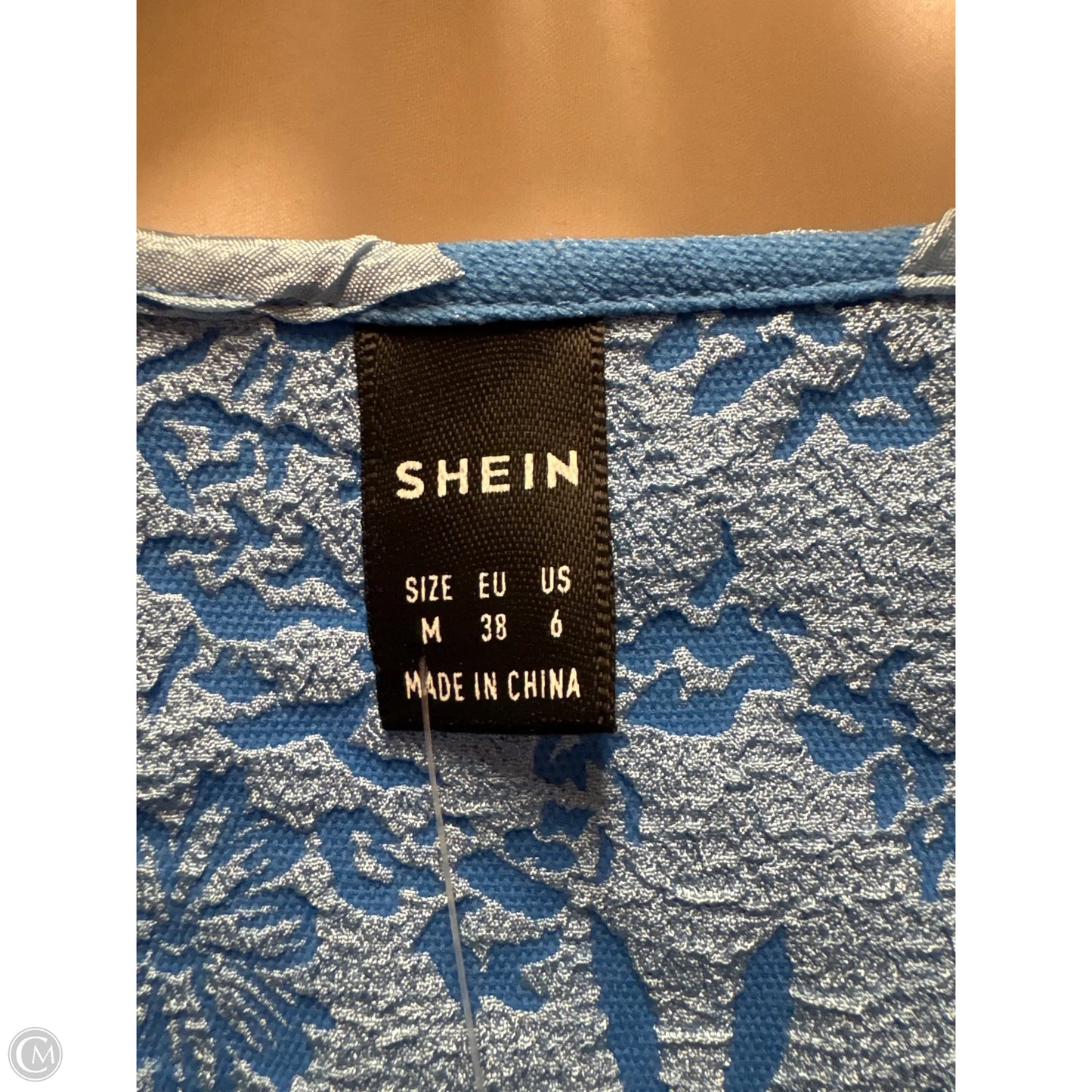 Top Short Sleeve By Shein In Blue, Size: M