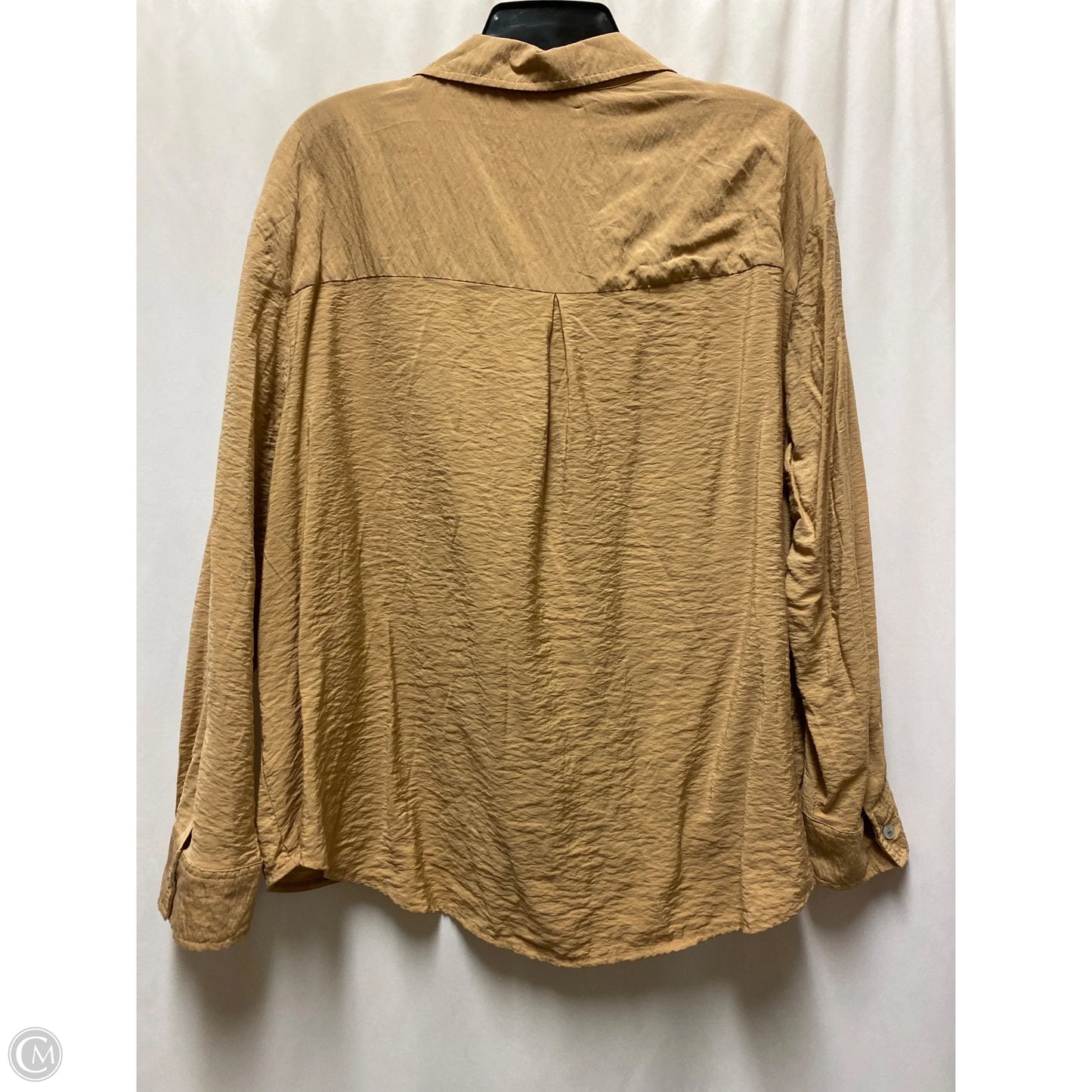 Top Long Sleeve By Terra & Sky In Brown, Size: 1x