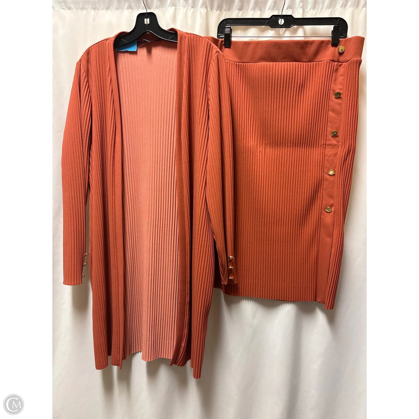 Skirt Set 2pc By Marc New York In Mauve, Size: Xl