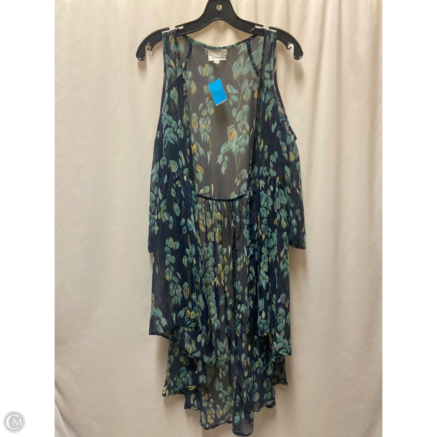 Cardigan By Clothes Mentor In Blue & Green, Size: M