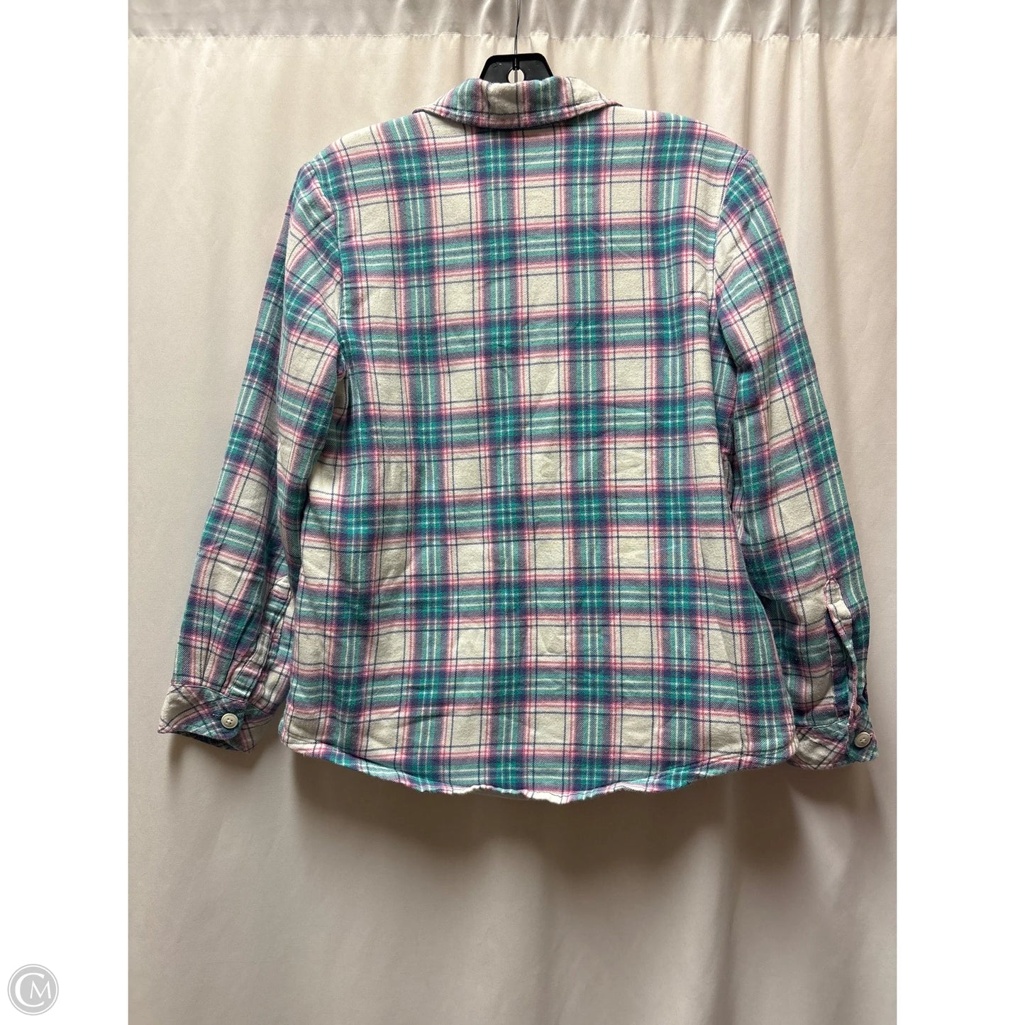 Top Long Sleeve By Riders In Blue & Pink, Size: S