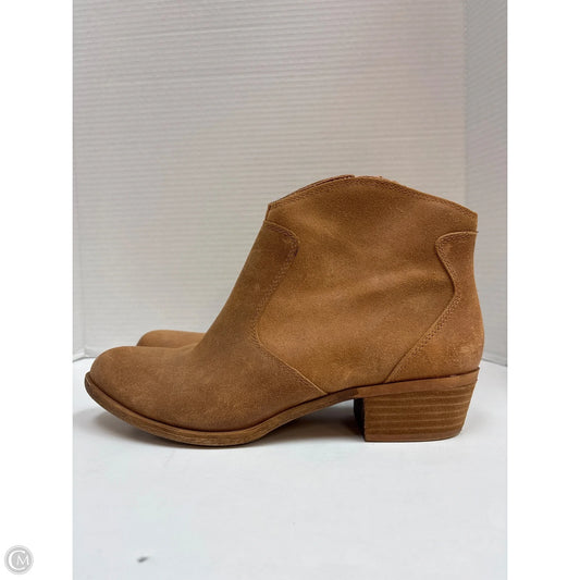 Boots Ankle Heels By Lucky Brand In Brown, Size: 9.5