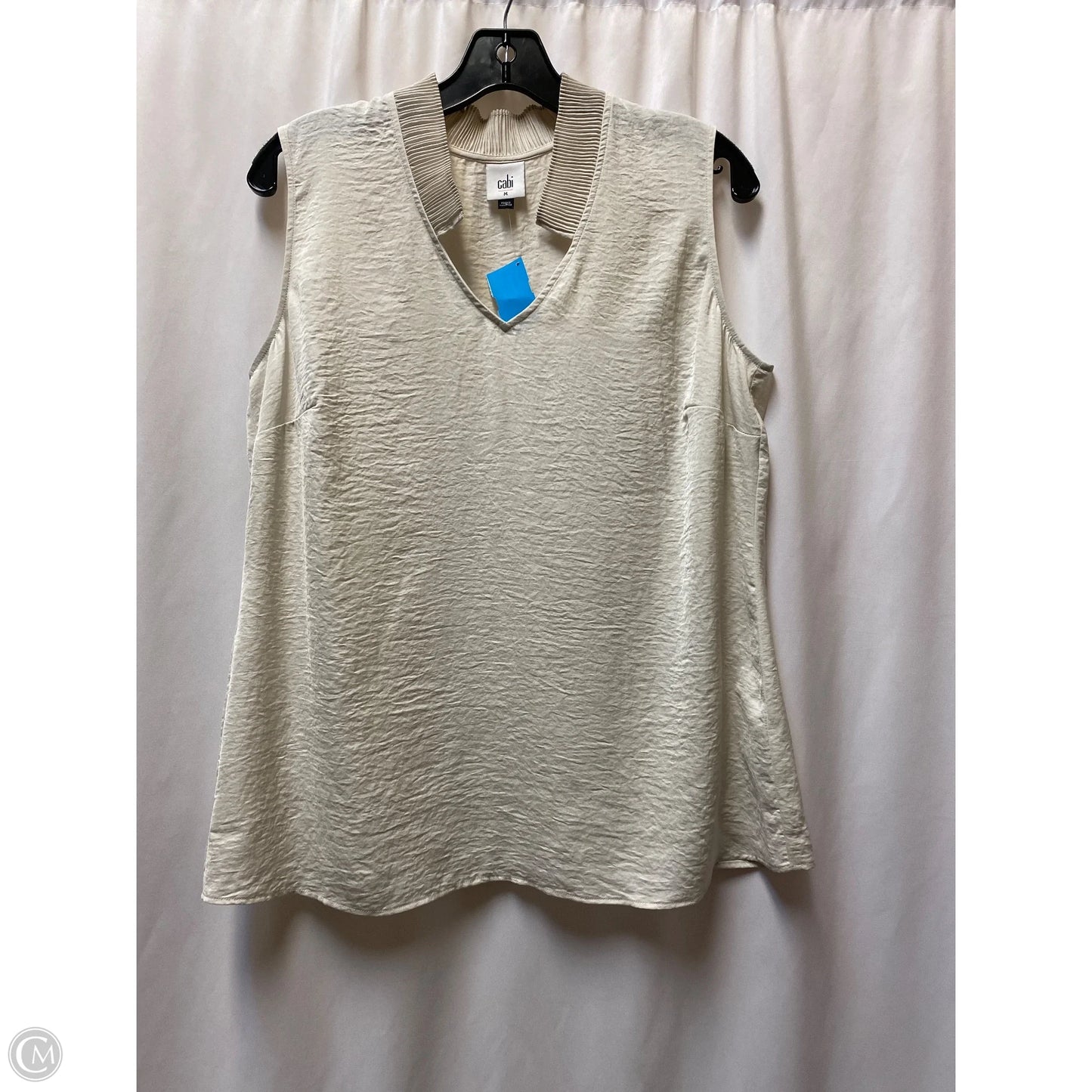 Top Sleeveless By Cabi In Tan, Size: M